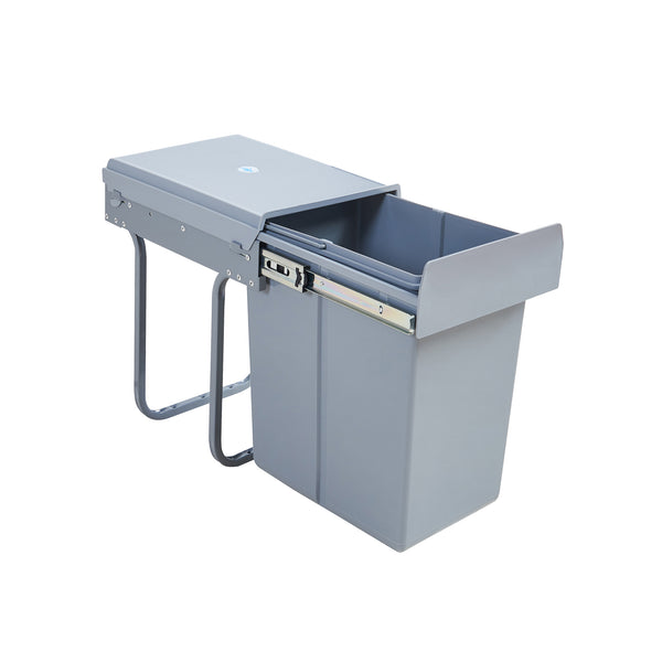 Pattumiera Estraibile Froland con 2 o 3 Bidoni Sotto Lavello - Capacitá varie - 48 x 34 x 42 cm Grigio [en.casa] 