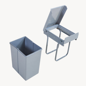 Pattumiera Estraibile Froland con 2 o 3 Bidoni Sotto Lavello - Capacitá varie - 48 x 34 x 42 cm Grigio [en.casa] 