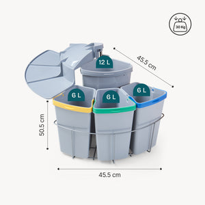 Cestino da incasso Kollby girevole [en.casa]