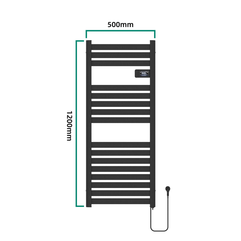 Schizzo in scala Scaldasalviette Elettrico Ringebu 120 x 50 cm 500 W - Vari Colori pro.tec