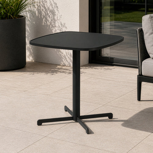 Tavolo bistrot da esterno Foggia 75x70x70 cm acciaio antracite [casa.pro]