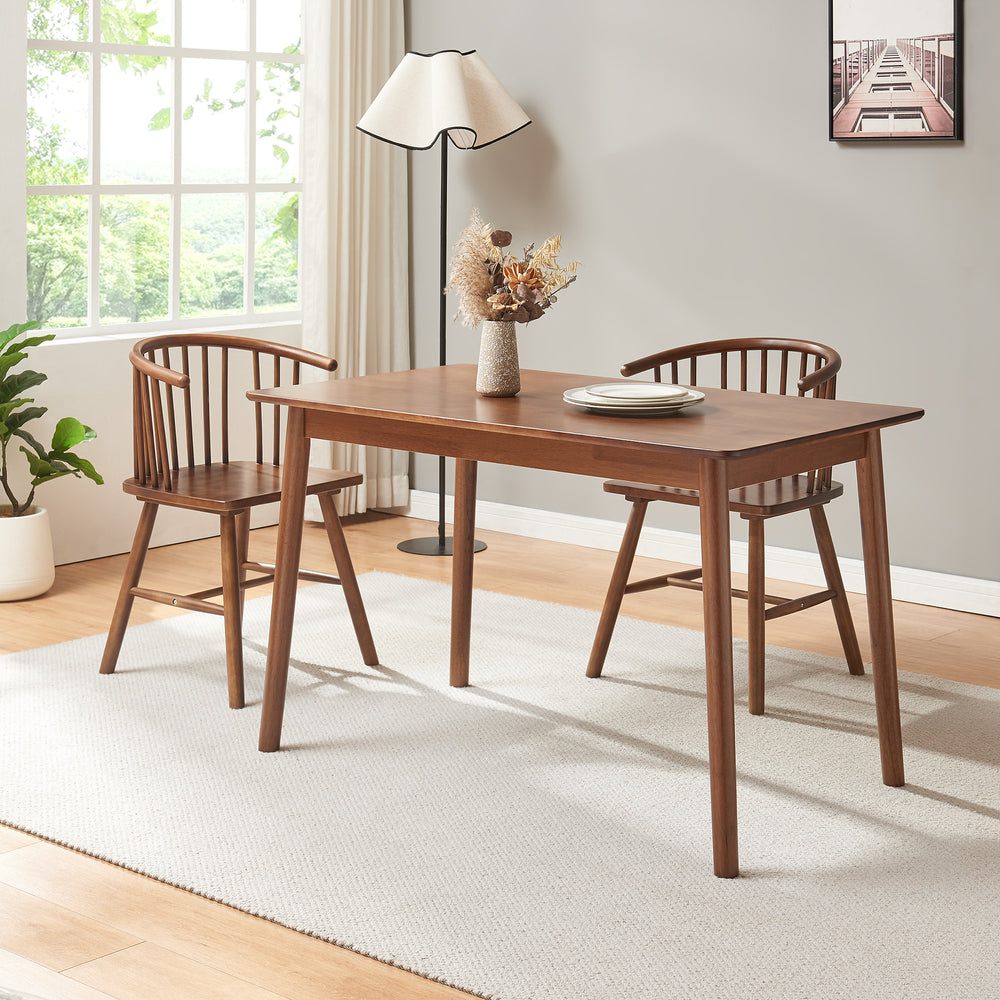 Tavolo da Pranzo Klijori Tavolo da Cucina in Legno di Hevea [en.casa]