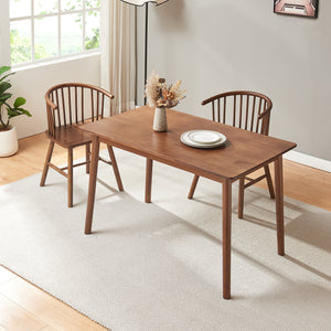 Tavolo da Pranzo Klijori Tavolo da Cucina in Legno di Hevea [en.casa]