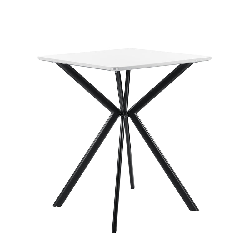 Schizzo in scala Tavolo da Pranzo con Piano Quadrato e Gambe di Design in Metallo [en.casa] 