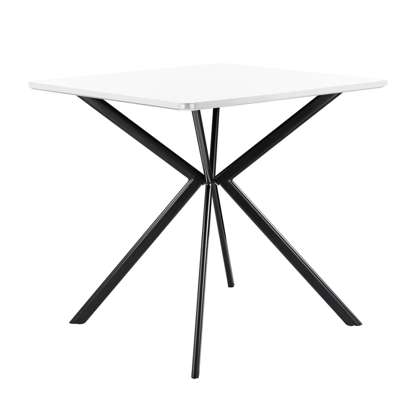 Schizzo in scala Tavolo da Pranzo con Piano Quadrato e Gambe di Design in Metallo [en.casa] 