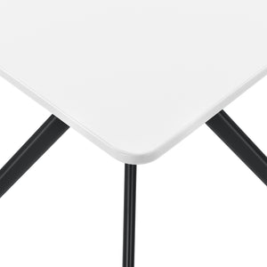 Tavolo da Pranzo con Piano Quadrato e Gambe di Design in Metallo [en.casa] 