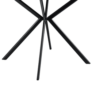 Tavolo da Pranzo con Piano Quadrato e Gambe di Design in Metallo [en.casa] 
