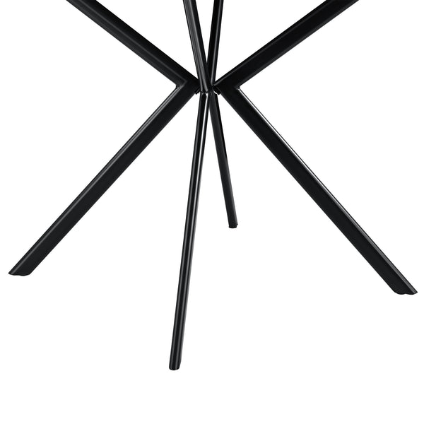 Tavolo da Pranzo con Piano Quadrato e Gambe di Design in Metallo [en.casa] 