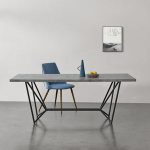 Tavolo da Sala Pranzo (LuxLaxA) 200x100x76 cm Tavolo da Cucina Fino a 8 Posti - Gambe di Design in Acciaio Nero e Piano Tavolo in MDF - Vari Colori