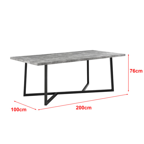 Tavolo da pranzo Sjöbo 200x100x76cm vari colori en.casa