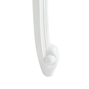 Tavolo da Pranzo Bianco in Stile Barocco con Decoro Floreale Tavolo Quadrato con Gambe di Plastica Tavolo da Sala Pranzo Fino a 2/4 Posti - Varie Misure