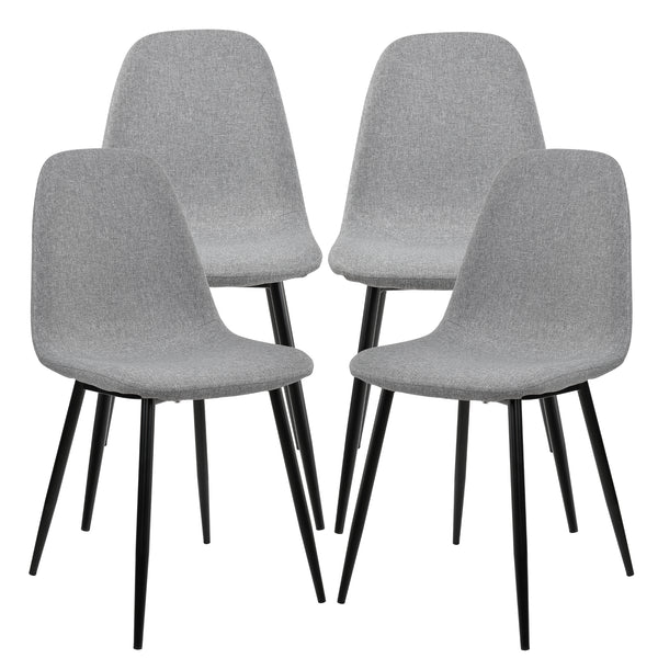 [en.casa] Mobili sala da pranzo grigio + ottica legno sedia e tavolo