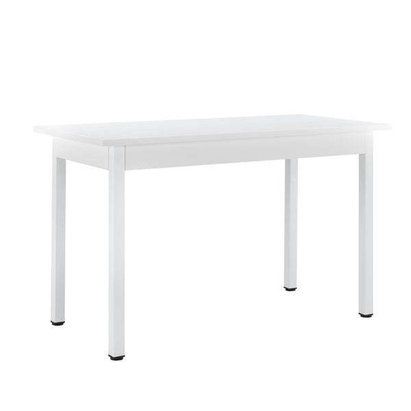 Set da Sala da Pranzo Tavolo con 4 Sedie Gambe in Acciaio Rivestimento in Similpelle [en.casa]