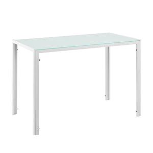 Set Tavolo da Pranzo con 4 Sedie Imbottite Schienale Alto Similpelle [en.casa] 