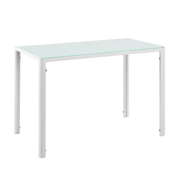 Set Tavolo da Pranzo con 4 Sedie Imbottite Schienale Alto Similpelle [en.casa] 