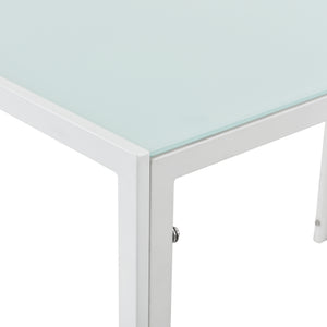 Set Tavolo da Pranzo con 4 Sedie Imbottite Schienale Alto Similpelle [en.casa] 
