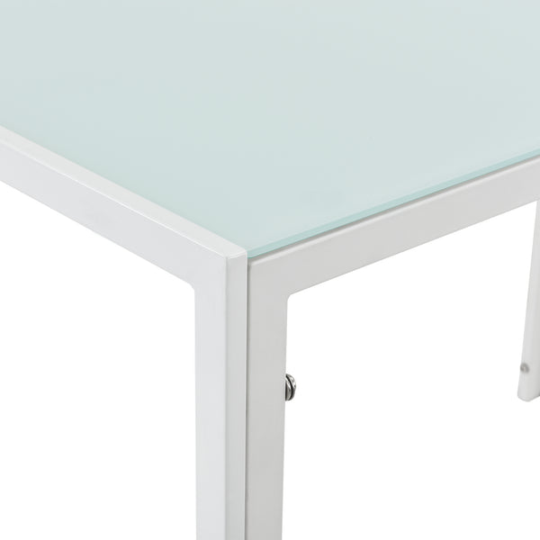 Set Tavolo da Pranzo con 4 Sedie Imbottite Schienale Alto Similpelle [en.casa] 