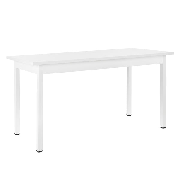 Set Sala da Pranzo Bjerkvik Tavolo 140x60 cm e 6 Sedie Imbottite Rivestimento in Similpelle [en.casa] 