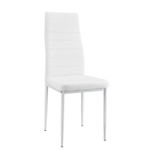 Set Sala da Pranzo Bjerkvik Tavolo 140x60 cm e 6 Sedie Imbottite Rivestimento in Similpelle [en.casa] 