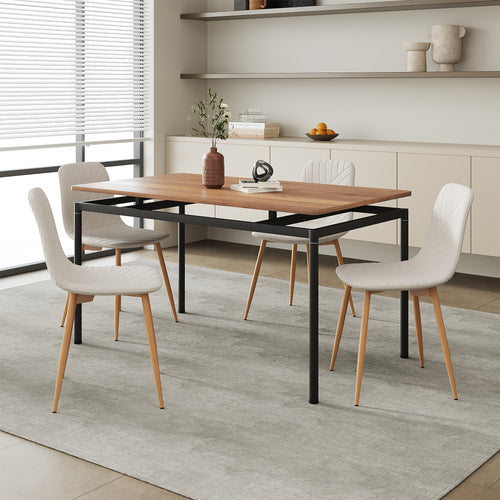 Set da Pranzo Hemnes Tavolo 140x80 cm con 4 Sedie [en.casa]