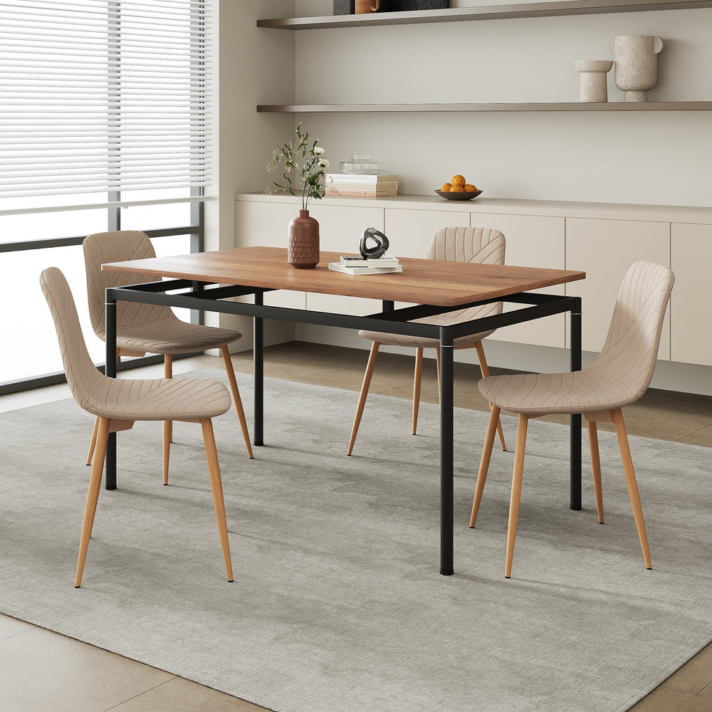 Set da Pranzo Hemnes Tavolo 140x80 cm con 4 Sedie [en.casa]