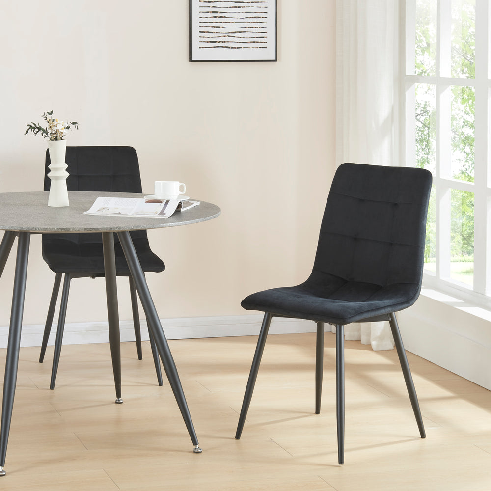Sedia da pranzo Lexnitz set da 2 con gambe rotonde in diversi colori [en.casa] - premiumXL