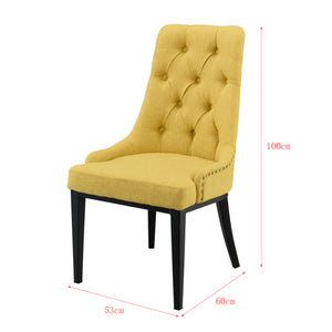 Sedia Chester con Schienale Alto Trapuntato [en.casa] 
