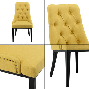 Sedia Chester con Schienale Alto Trapuntato [en.casa] 