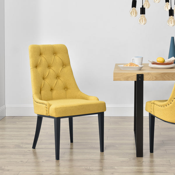 Sedia Chester con Schienale Alto Trapuntato [en.casa] 