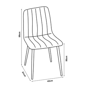 Sedia da pranzo Elsern set da 2 in diversi colori [en.casa]