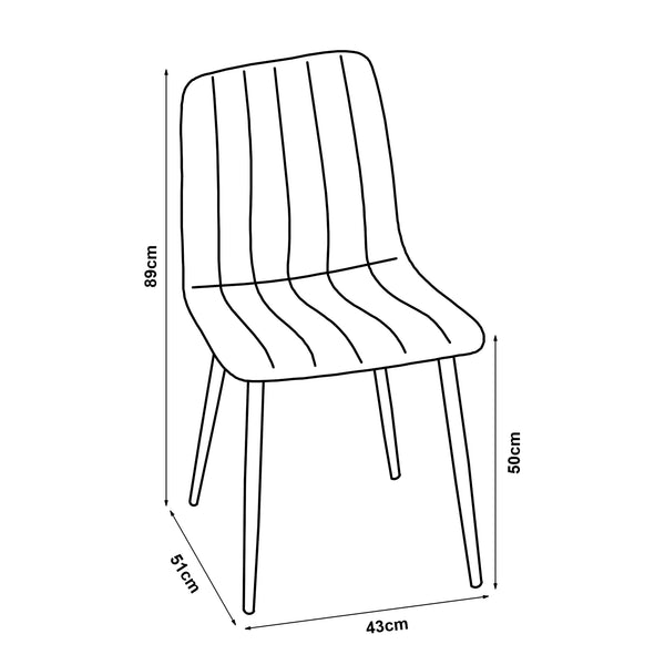 Sedia da pranzo Elsern set da 2 in diversi colori [en.casa]