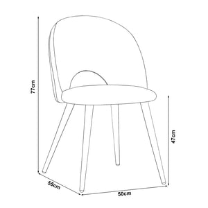 Sedia da pranzo Karijoki set da 2 in vari colori [en.casa]