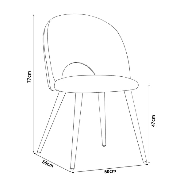 Sedia da pranzo Karijoki set da 2 in vari colori [en.casa]