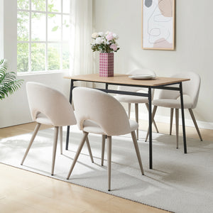Set Karijoki di Sedie imbottite da Sala Pranzo con Rivestimento [en.casa] 