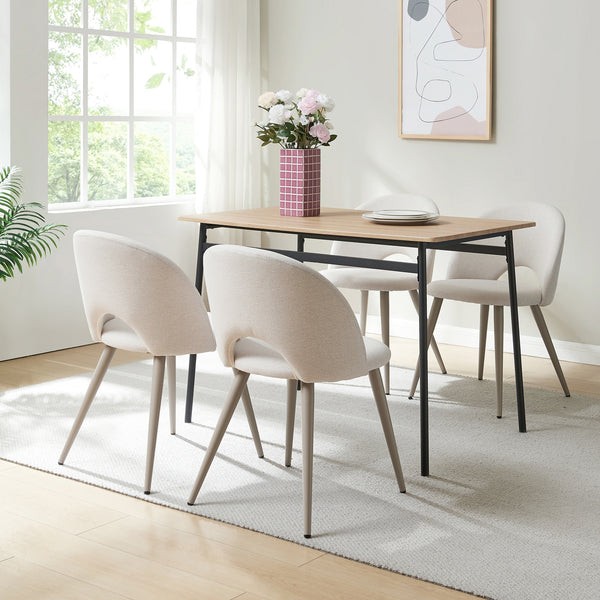 Set Karijoki di Sedie imbottite da Sala Pranzo con Rivestimento [en.casa] 