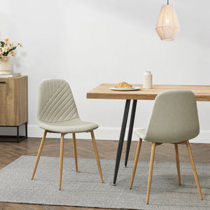 Set Köfering di 2 Sedie da Sala con Cuciture Decorative - Vari Colori [en.casa]