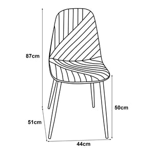 Set Köfering di 2 Sedie da Sala con Cuciture Decorative - Vari Colori [en.casa]