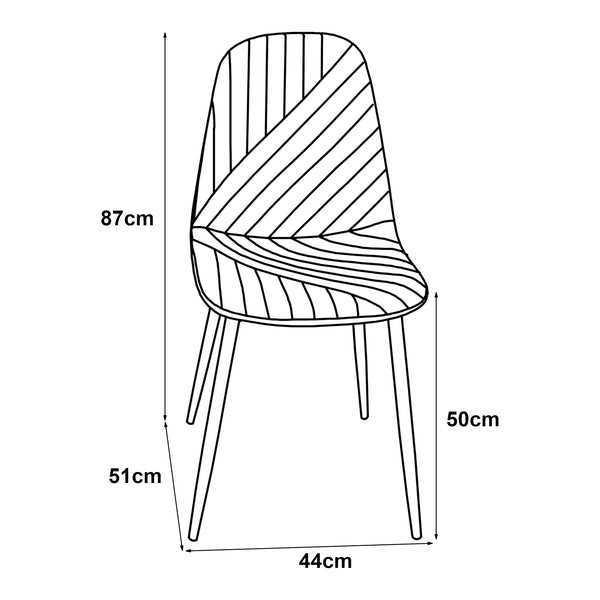 Set Köfering di 2 Sedie da Sala con Cuciture Decorative - Vari Colori [en.casa]