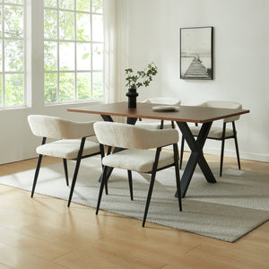 Set Kohlmand di Sedie Imbottite da Sala Pranzo con Rivestimento in Tessuto [en.casa]