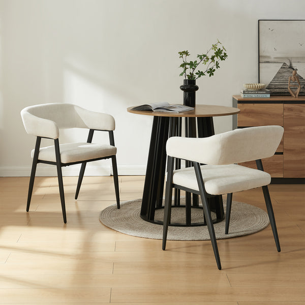 Set Kohlmand di Sedie Imbottite da Sala Pranzo con Rivestimento in Tessuto [en.casa]