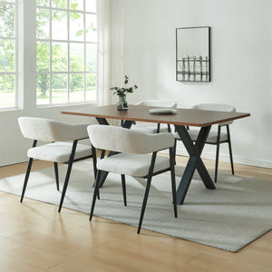 Set Kohlmand di Sedie Imbottite da Sala Pranzo con Rivestimento in Tessuto [en.casa]
