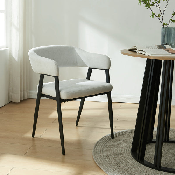 Set Kohlmand di Sedie Imbottite da Sala Pranzo con Rivestimento in Tessuto [en.casa]