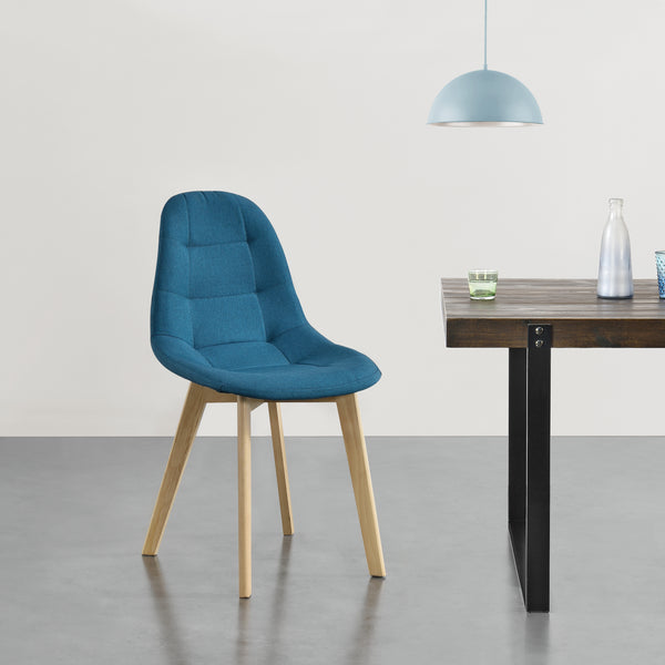 Set Kopparberg di 2 Sedie Rivestite per Sala da Pranzo [en.casa]