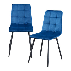Set Lexnitz di 2 Sedie da Sala Pranzo Effetto Velluto - Vari Colori [en.casa] 