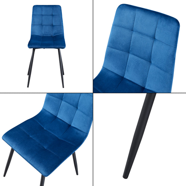 Set Lexnitz di 2 Sedie da Sala Pranzo Effetto Velluto - Vari Colori [en.casa] 