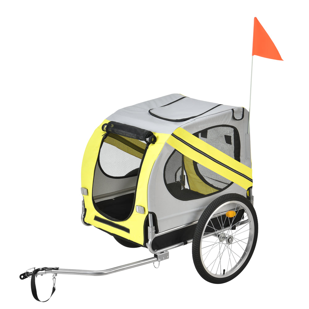 Carrello per bicicletta Max. 26 kg Trasporto cani Impermeabile Giallo/Blu pro.tec - premiumXL