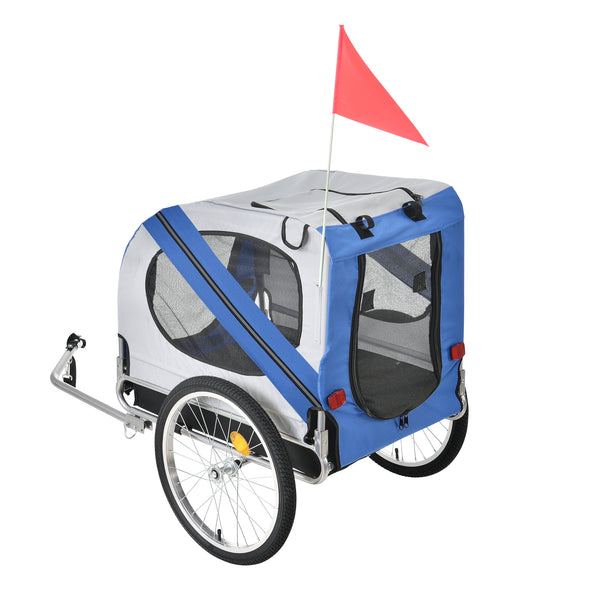 Rimorchio per Bicicletta per Trasporto Cani 138 x 71 x 90 cm Carrello per Trasporto Animali Domestici Carico Max.26 kg - in vari colori