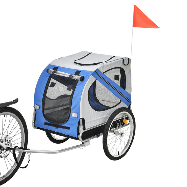 Rimorchio per Bicicletta per Trasporto Cani 138 x 71 x 90 cm Carrello per Trasporto Animali Domestici Carico Max.26 kg - in vari colori