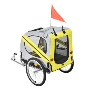 Rimorchio per biciclette Max. 26 kg Trasporto cani Impermeabile Giallo/Blu pro.tec