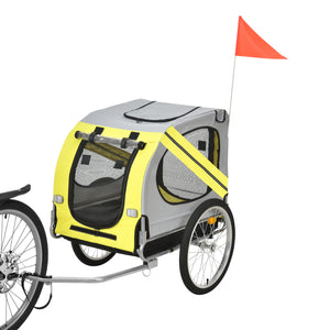 Rimorchio per biciclette Max. 26 kg Trasporto cani Impermeabile Giallo/Blu pro.tec